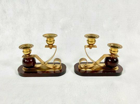 German Art Deco Candleholders, 1930s, Set Of 2 photo furniture