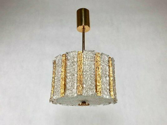 Austrian Pendant Lamp In Bronze Gold Plated Murano Glass From Kalmar, 1960s photo 2476.0