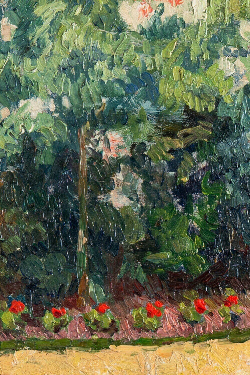 Maurice Georges Poncelet, The Garden In Chelles, Oil Painting On Board, 1914 photo for sale