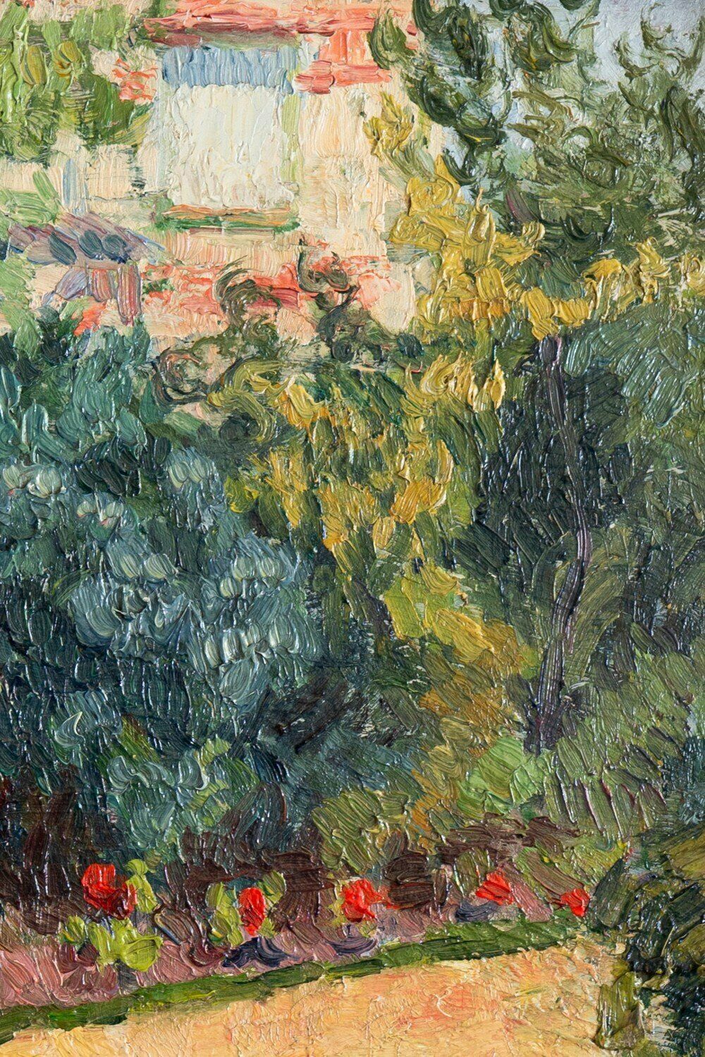 Maurice Georges Poncelet, The Garden In Chelles, Oil Painting On Board, 1914 photo Art