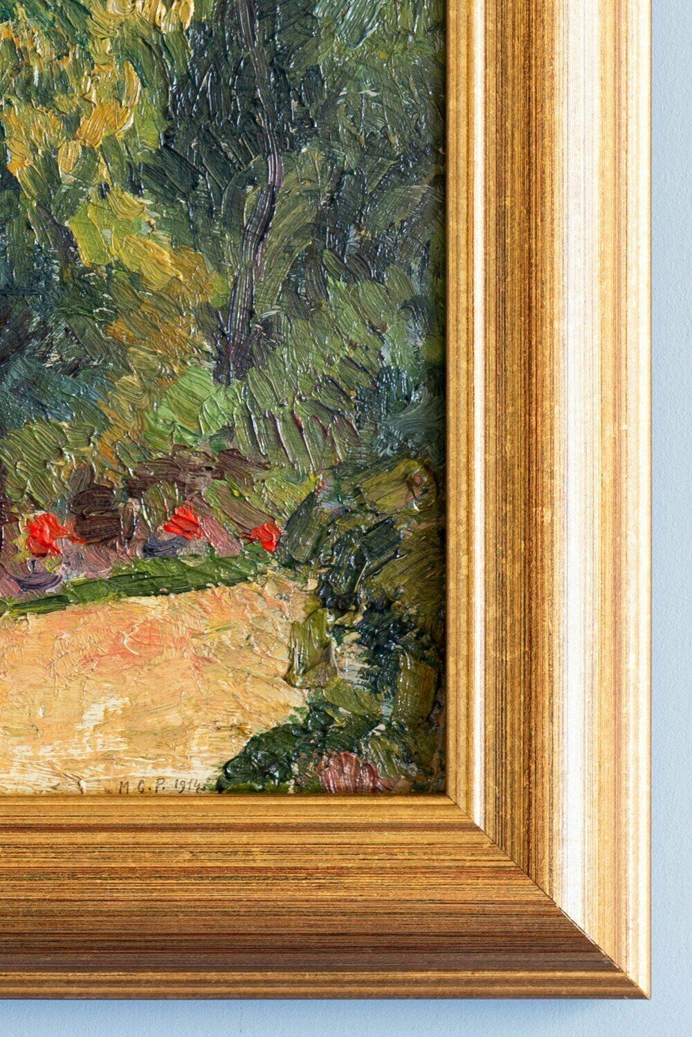 Maurice Georges Poncelet, The Garden In Chelles, Oil Painting On Board, 1914 photo buy