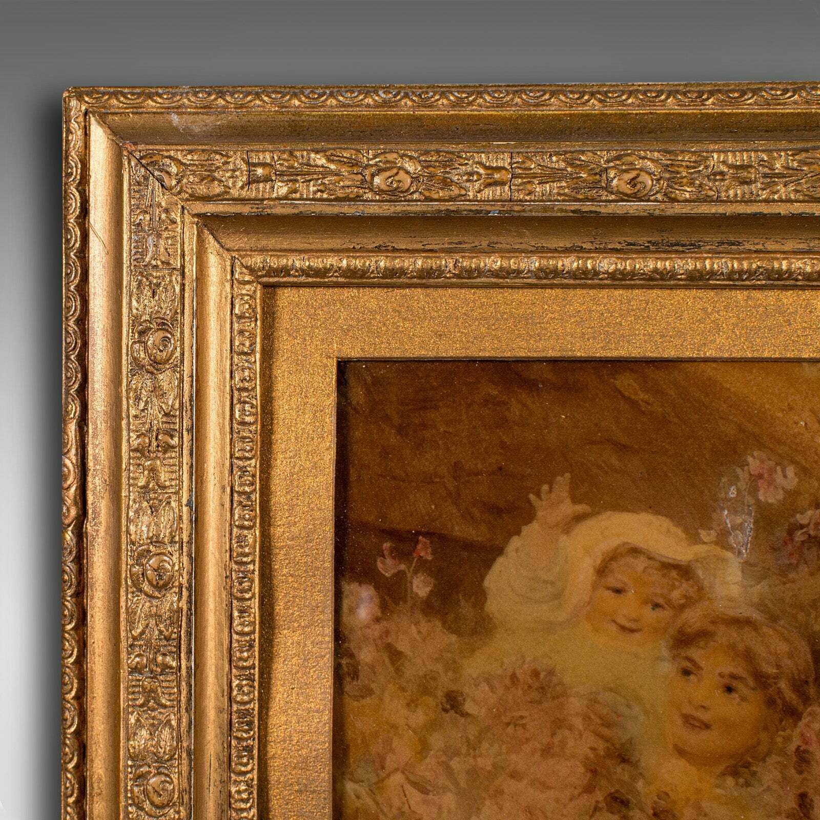 Small Antique Crystoleum Picture, English, Art, Mezzotint Painting, Victorian photo vinterior
