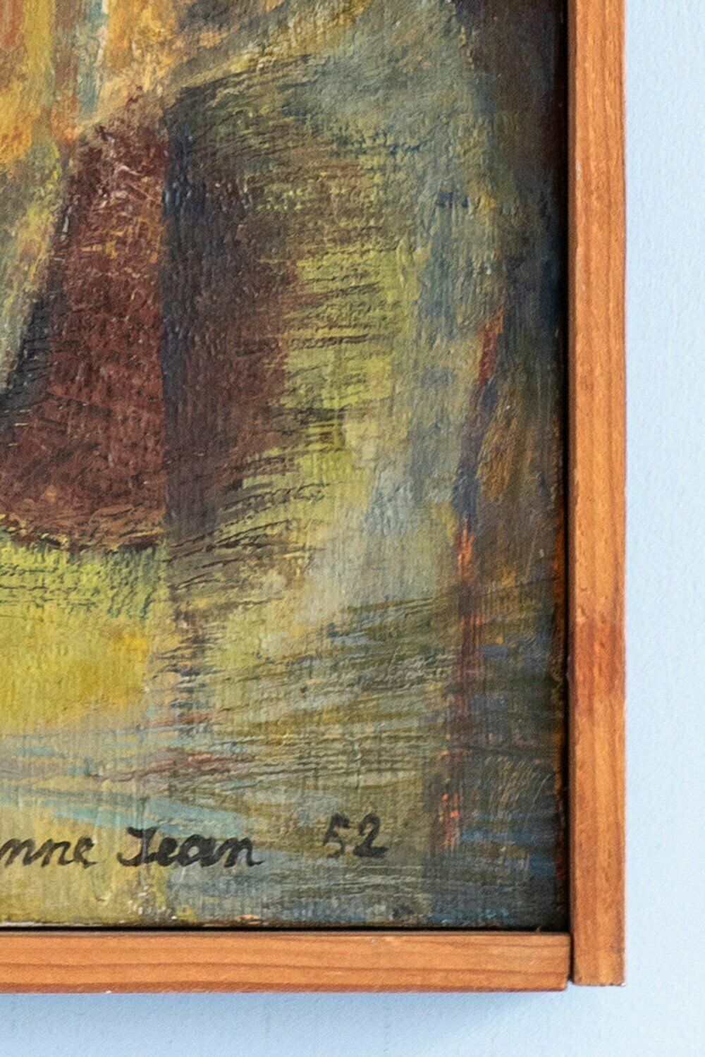 Suzanne Jean, 'Fonds Marins', Oil Painting On Canvas, 1952 photo vintage