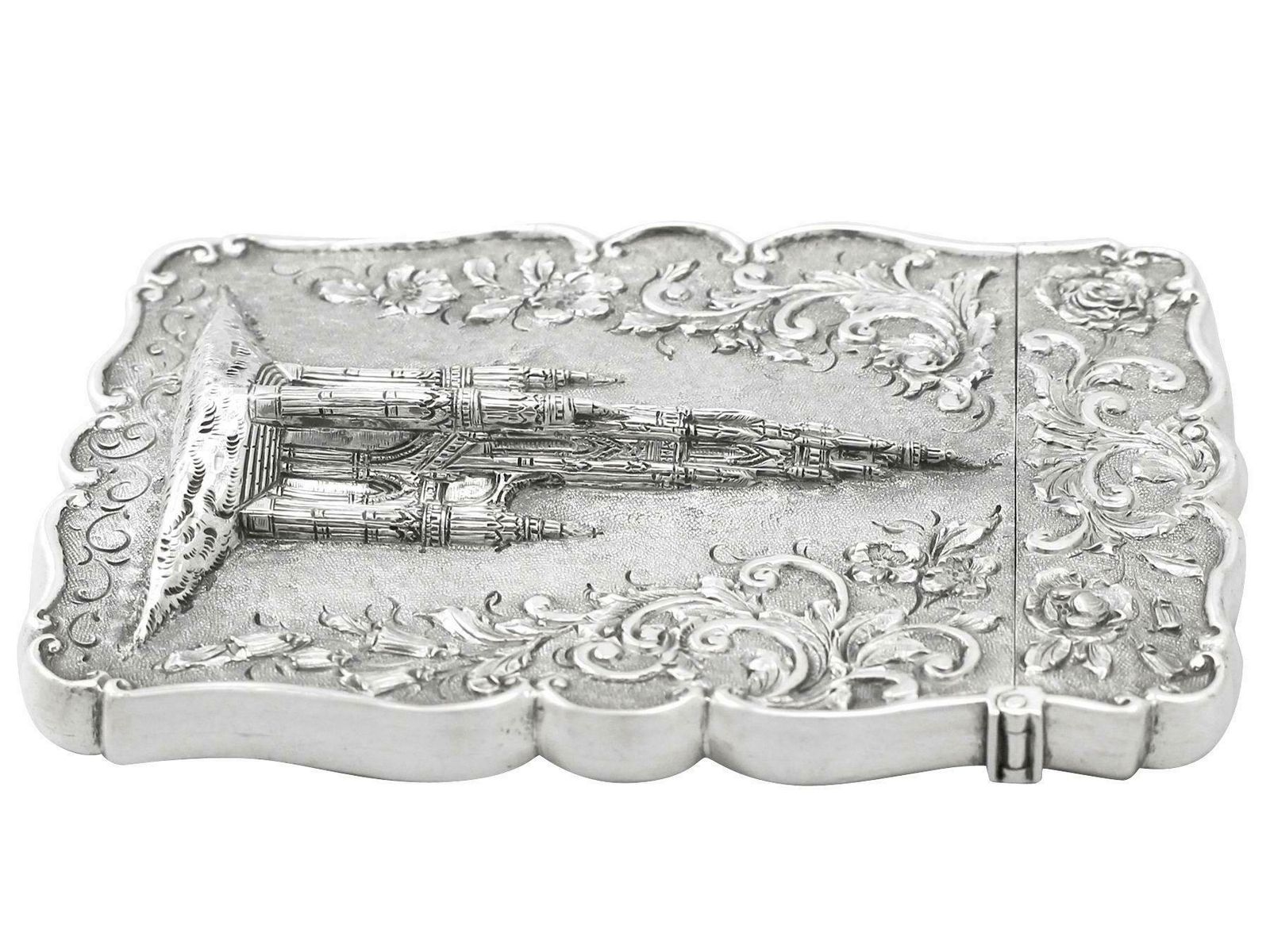 George Unite Antique Victorian Sterling Silver Card Case photo 1865.0
