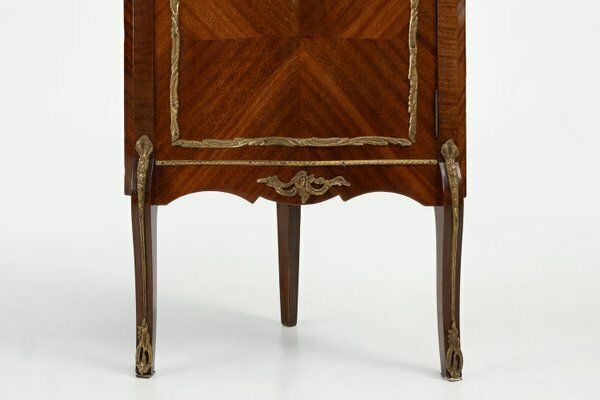 French Louis XV Style Corner Display Cabinet With Arched Glass, 1950 photo buy