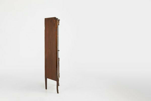 photo buy French Louis XV Style Corner Display Cabinet With Arched Glass, 1950