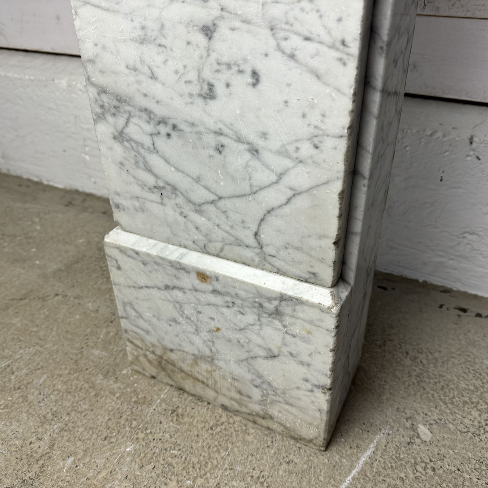 Original Victorian White Carrara Marble Fire Surround With Corbels photo Home Fixtures