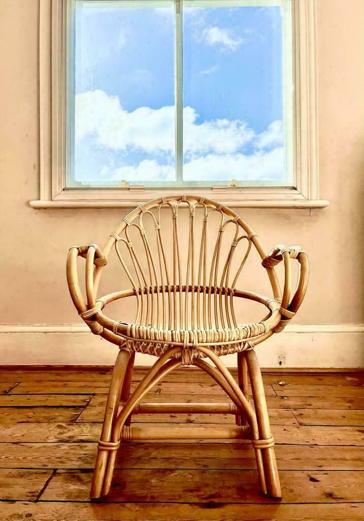 Mid Century French Bamboo Chair