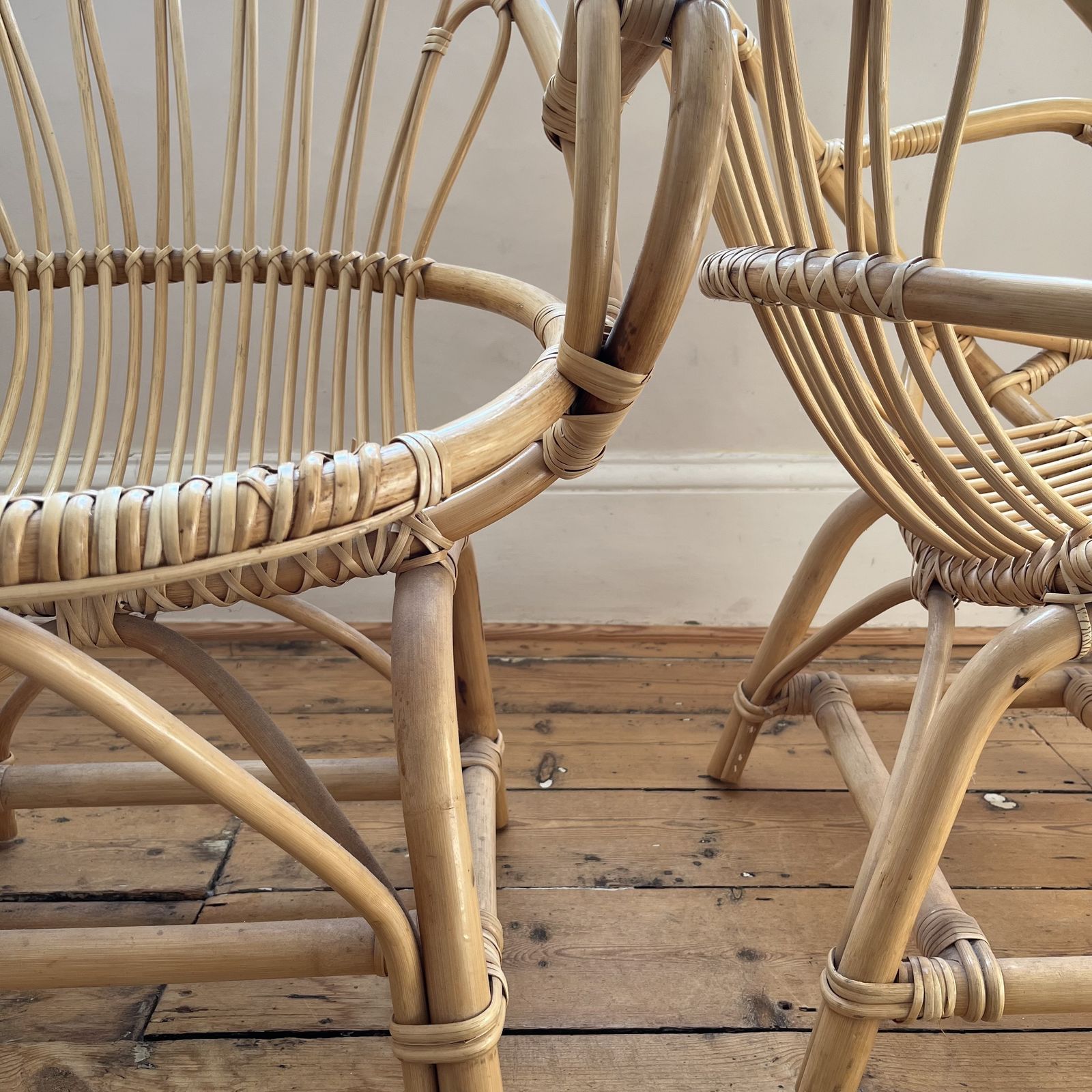 Mid Century French Bamboo Chair photo for sale