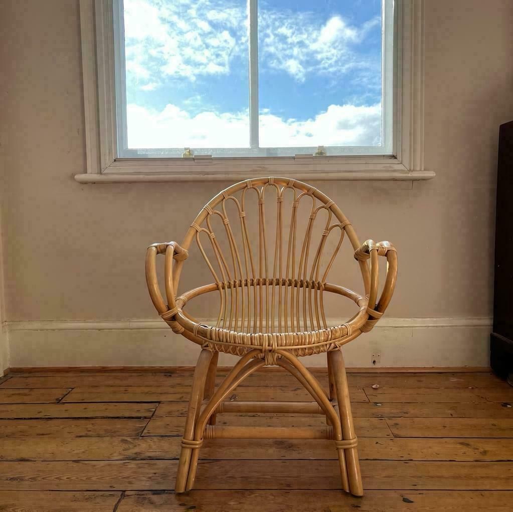 photo for sale Mid Century French Bamboo Chair