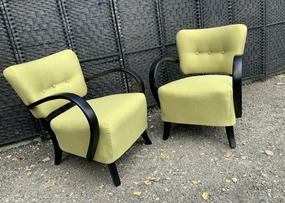 H237 Armchairs By Jindrich Halabala For Up Závody, 1930s, Set Of 2 photo for sale