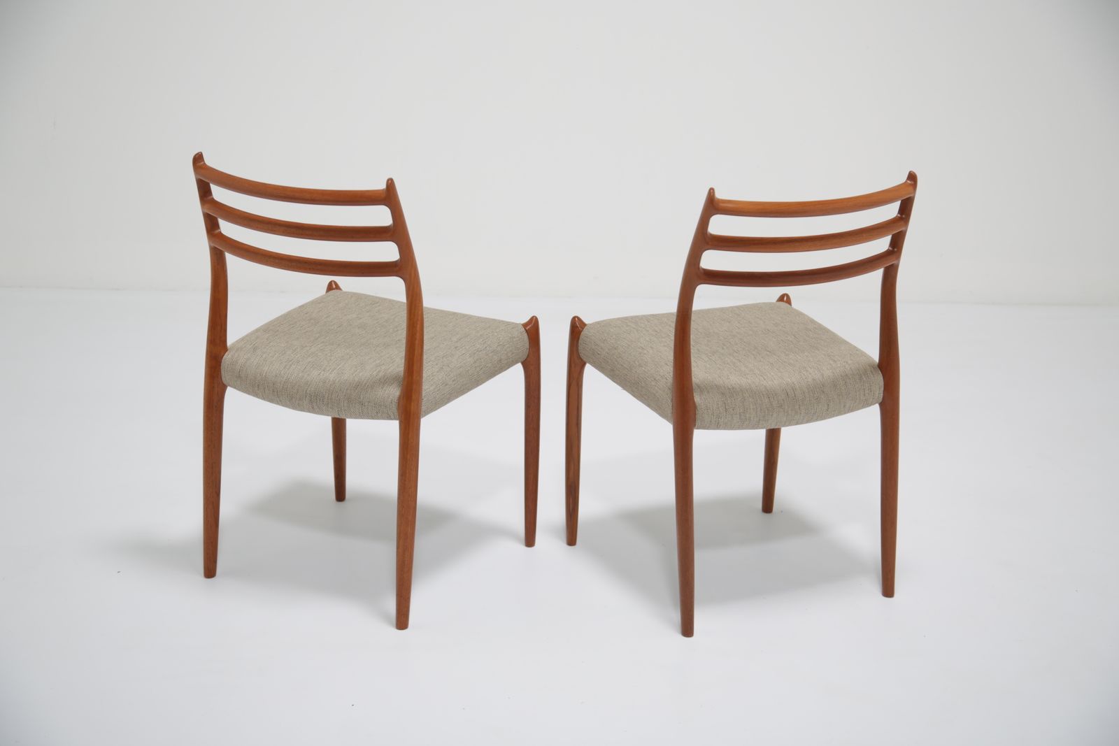 Vintage Set Of 8 Danish Teak Dining Chairs Model 78 By Niels Otto Moller, 1960s photo buy