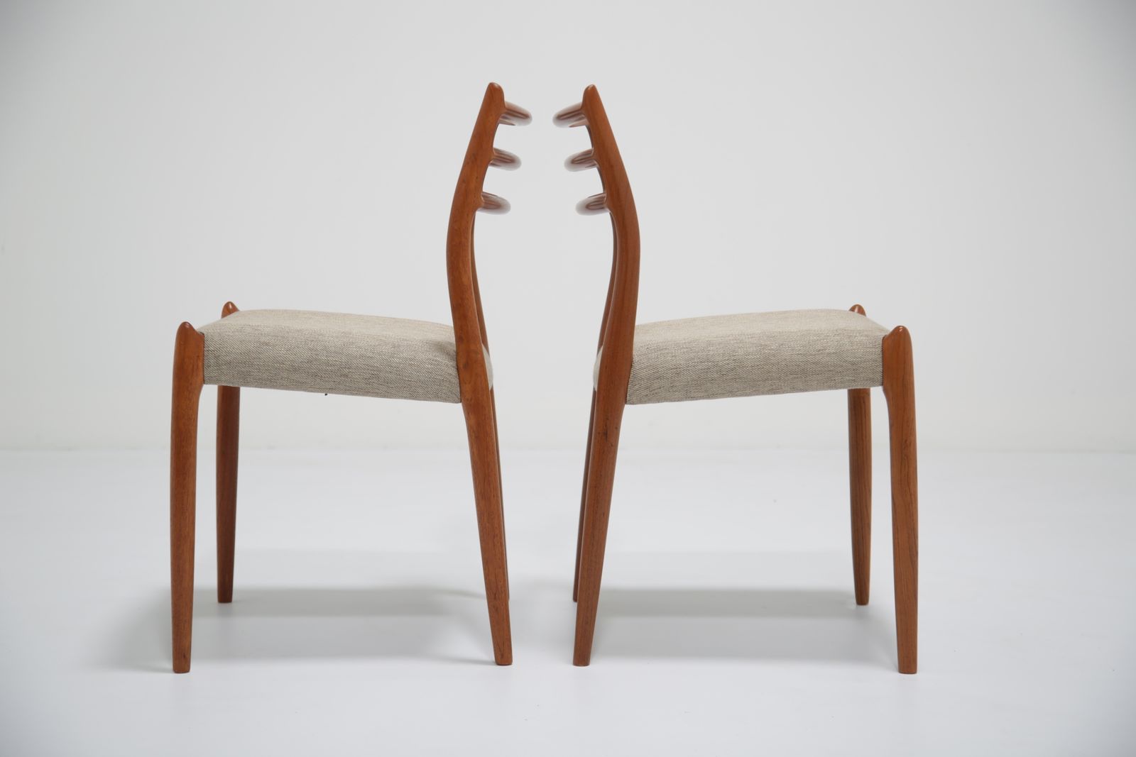 12000.0 Vintage Set Of 8 Danish Teak Dining Chairs Model 78 By Niels Otto Moller, 1960s photo