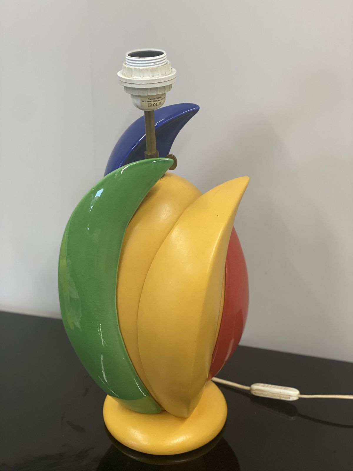 Multicoloured Francois Chatain Table Lamp, 1980s photo 295.0