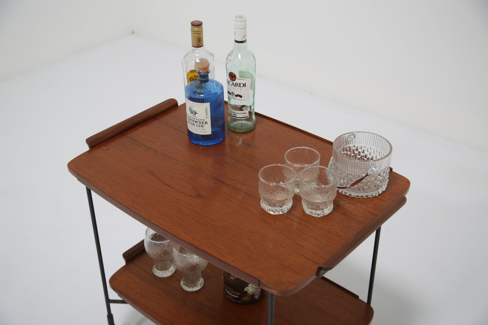 photo furniture Vintage Swedish Teak Two Tier Serving Cart By Firma Glas & Tra, 1950s