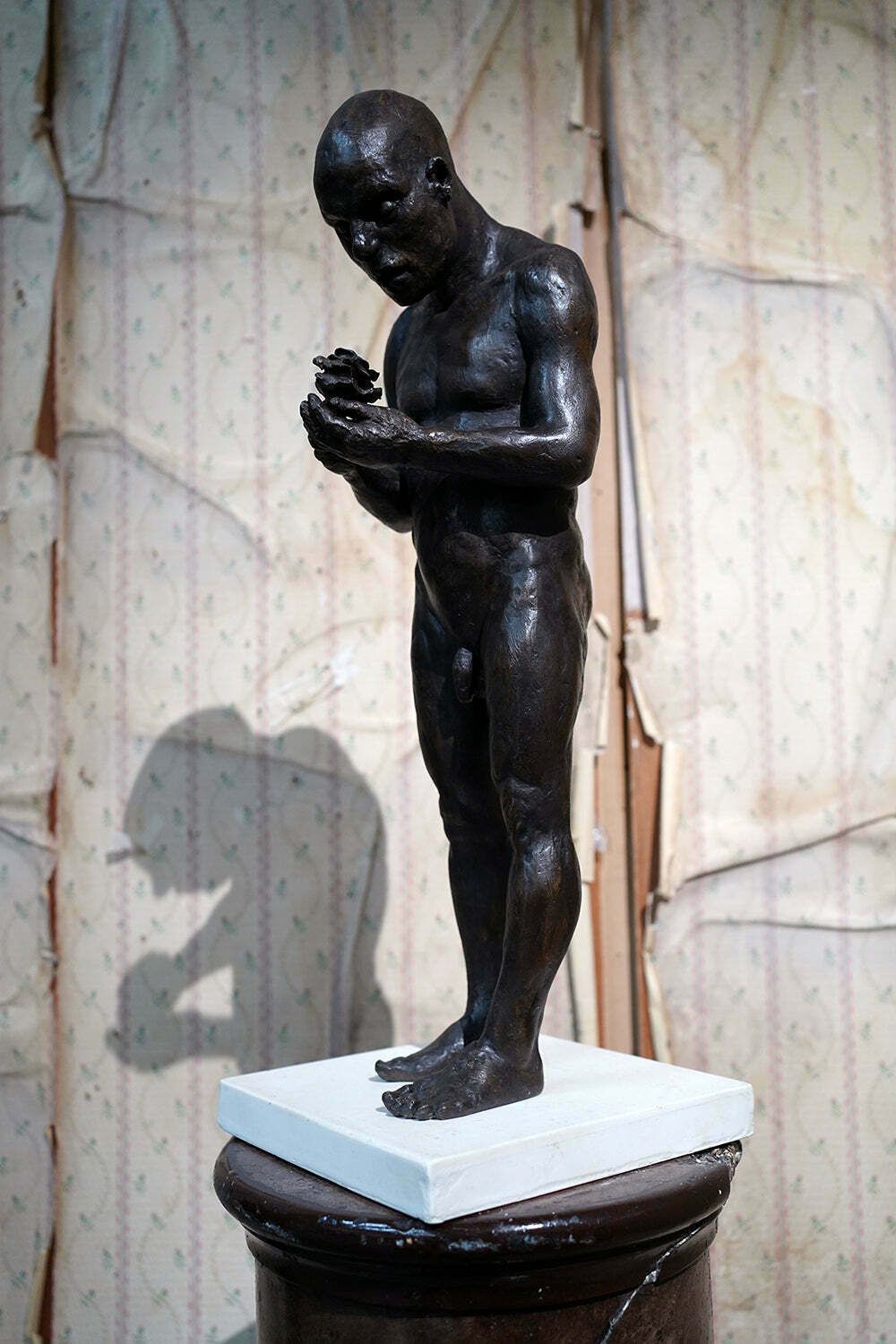 photo for sale Beth Carter; The Petal Repairer; Bronze Resin & Jesmonite Base; 3/15