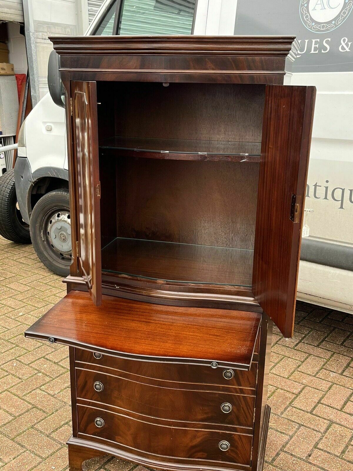 Cocktail Cabinet, Drinks Cabinet. Fitted Interior, Drawer & Cupboard, With Key photo vinterior