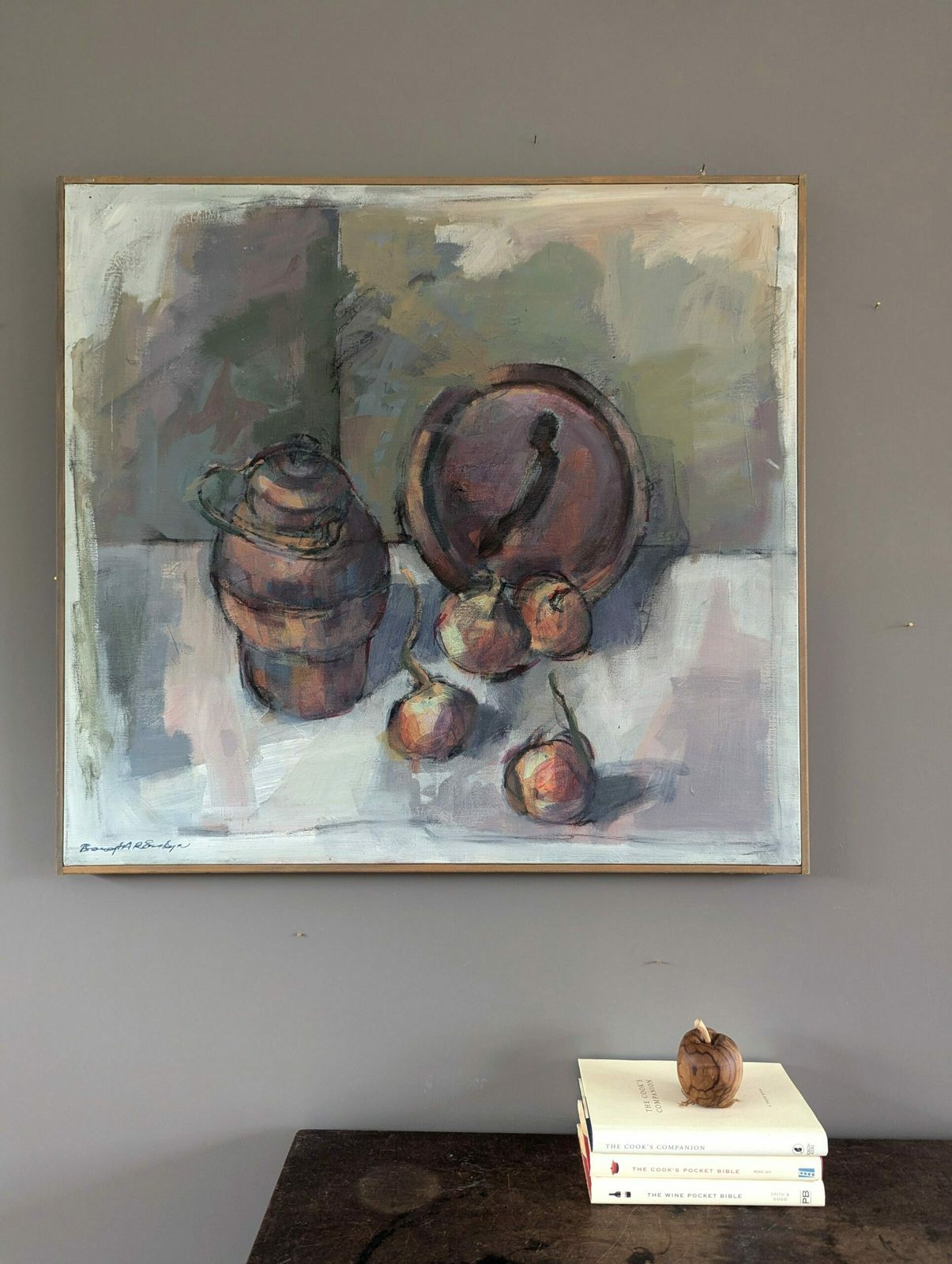 Pot & Onions Oil Painting, Modernist photo furniture