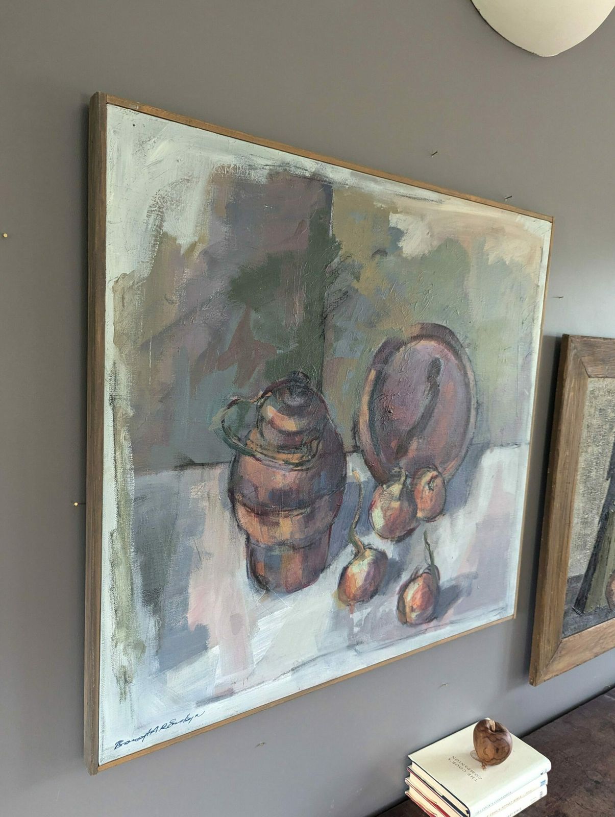 Pot & Onions Oil Painting, Modernist photo Art