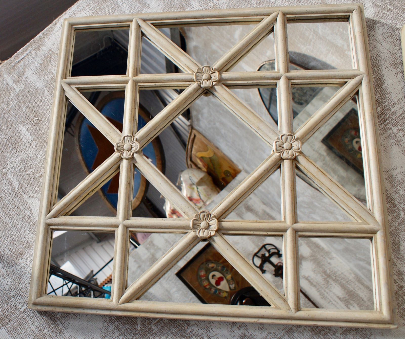 500.0 Scottish Turn Of The Century Astra Glaze Window Mirror photo