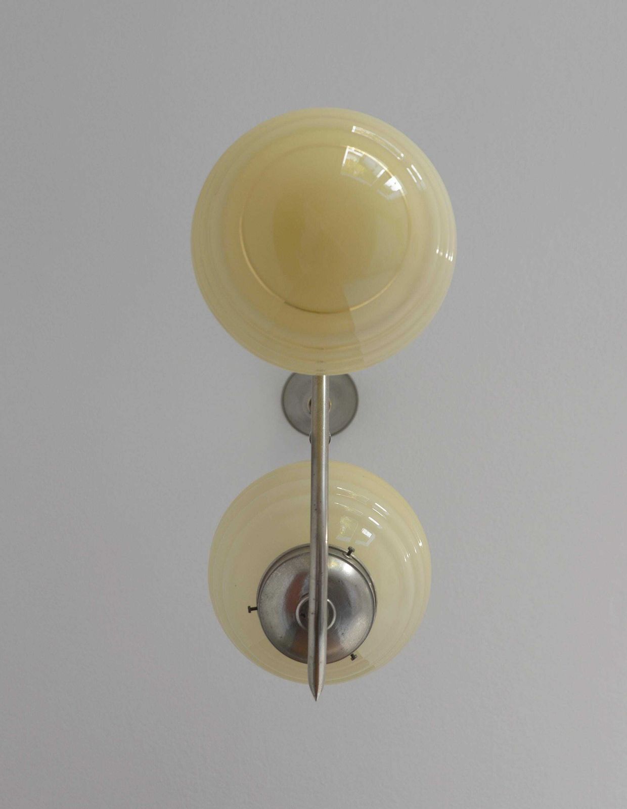 Original Art Deco / Antique Chandelier / Hanging Lamp / Glass Pendant Lamp / Light Fixture / Bauhaus Era / Yugoslavia 1940's / Old Lighting photo Lighting