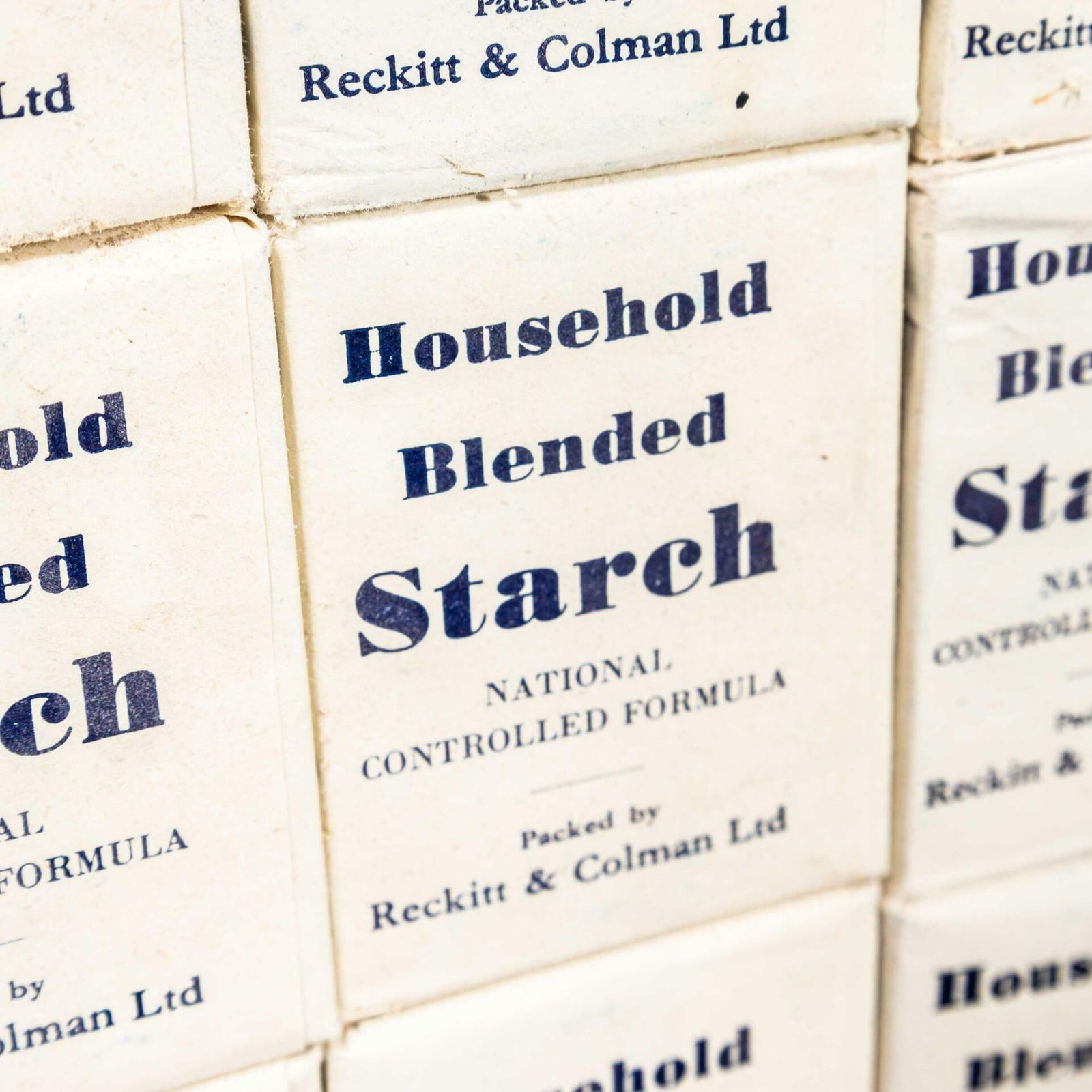 1920’s Household Blended Starch Crate And Contents – New Old Stock photo furniture