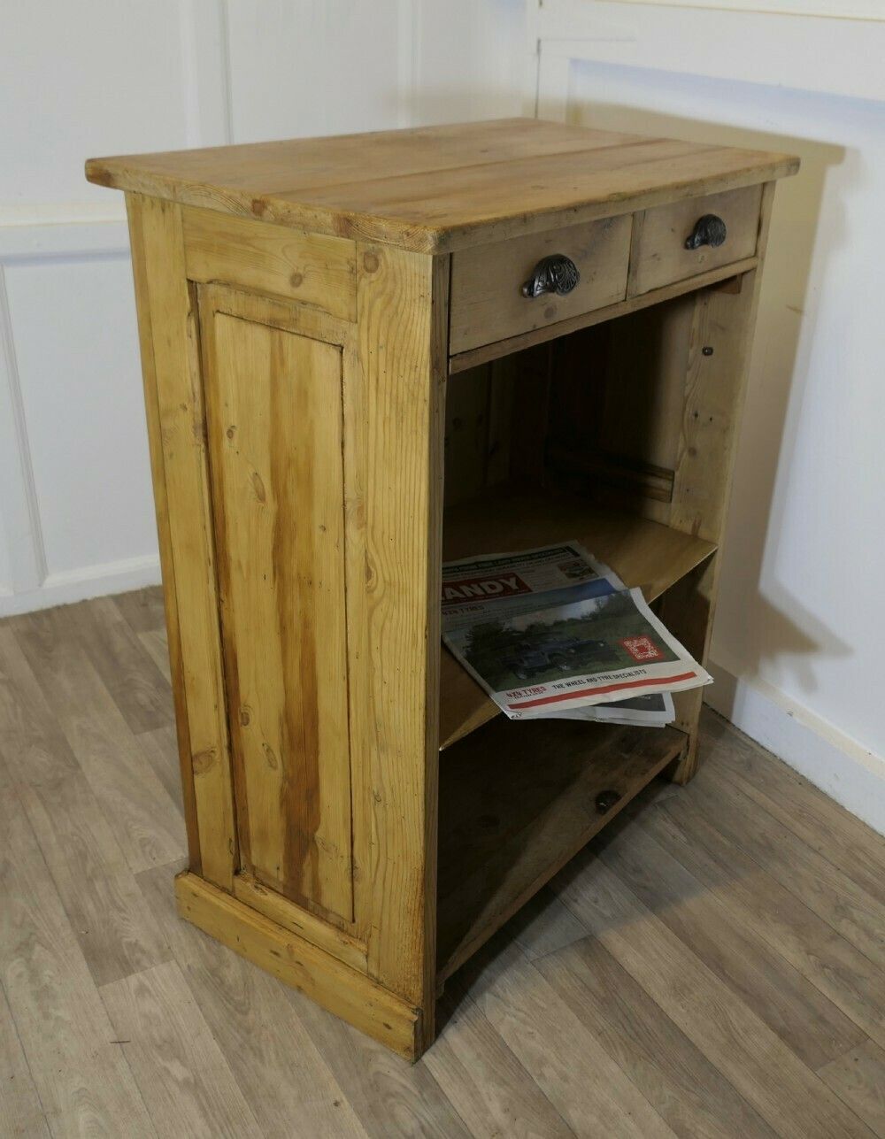 Hotel Restaurant Reception Hostess Greeting Station, Greeter In Pine photo for sale