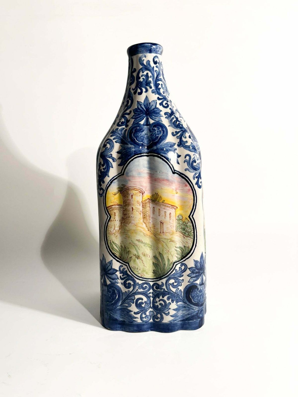 Hand Painted Savona Ceramic Vase From The 1940s photo vintage