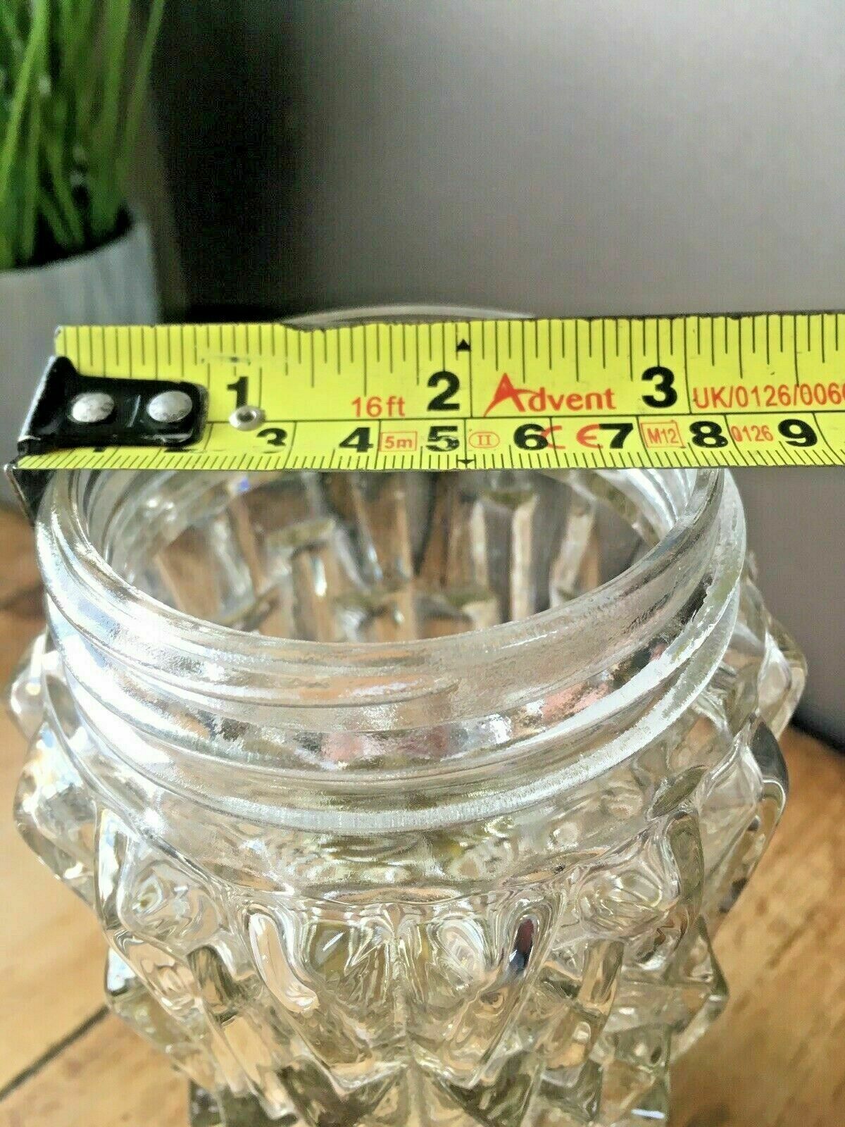1 Textured Glass Lamp Shade Flame Rocket Beehive Shape Art Deco Mid Century 60's photo vintage