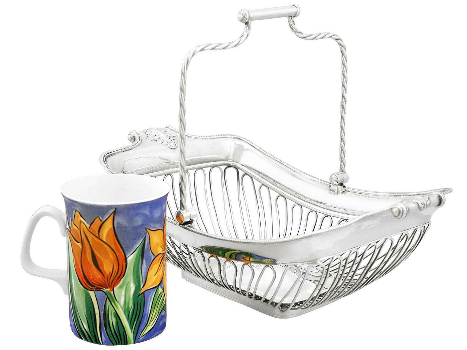 John Winter & Co. 1806 Antique Sterling Silver Basket photo furniture