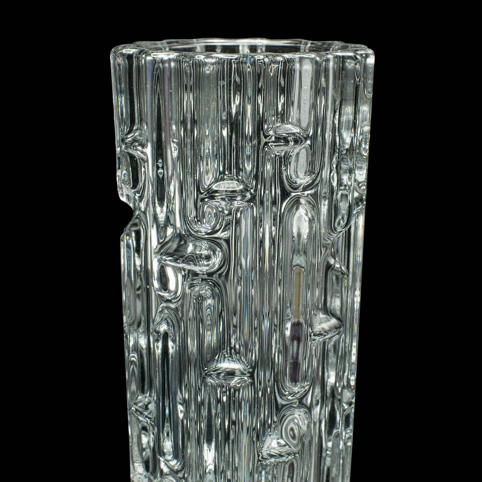 photo furniture Vintage Designer Vase, Czech, Bohemian Art Glass, Flower Sleeve, Mid Century