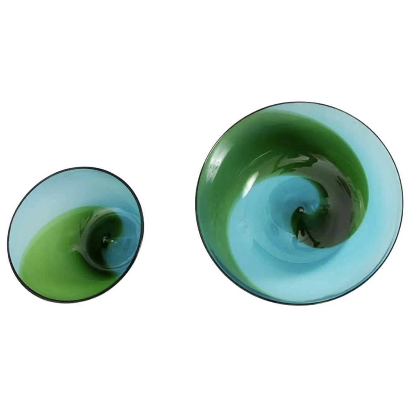 Tapio Wirkkala, Pair Of “Korean” Centers For Venini, Murano Glass, 1966