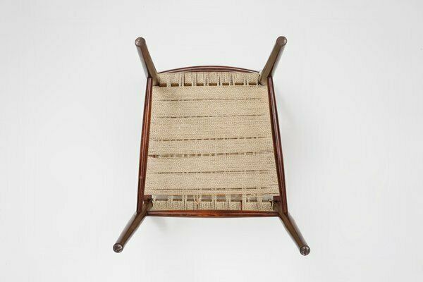 photo buy Belgian Teak Dining Chairs With Braided Rope Seat, 1960s, Set Of 2