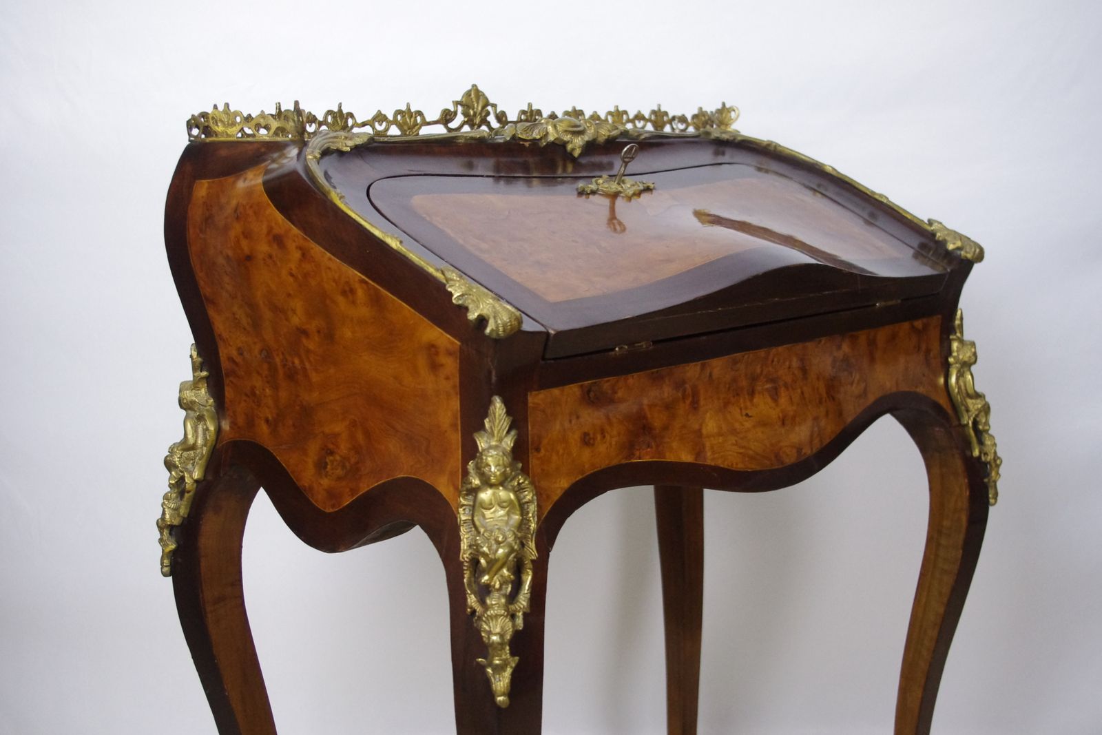 French Louis XV Style Bureau De Dame With Gilt Metal Mounts photo Furniture