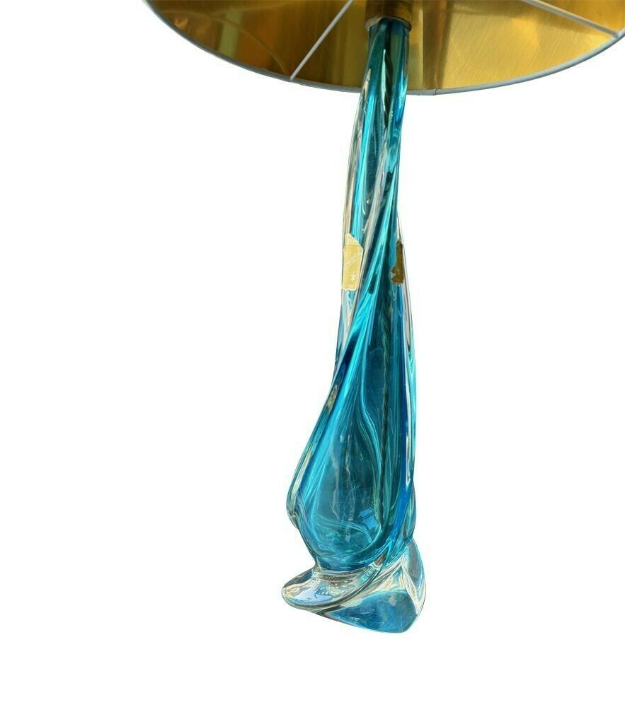 photo for sale A Large Murno Turquoise Glass Lamp By Chambord Et Toso