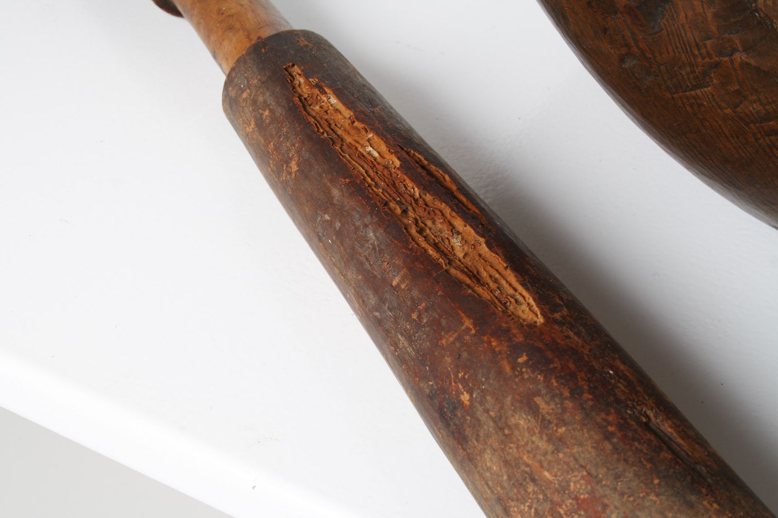 585.0 A Very Large Primitive Hand Carved Antique Wooden Bowl Mortar And Pestle photo