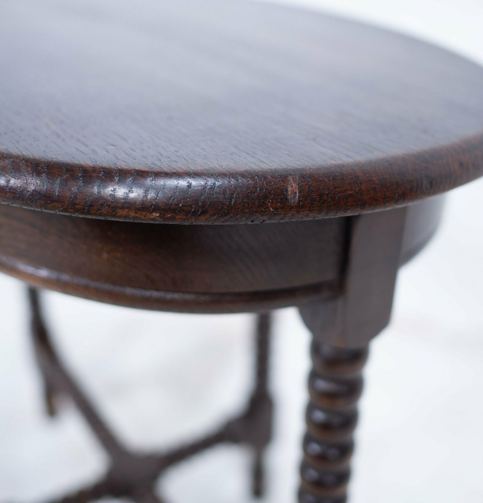 Antique French Bobbin Side Table photo vintage