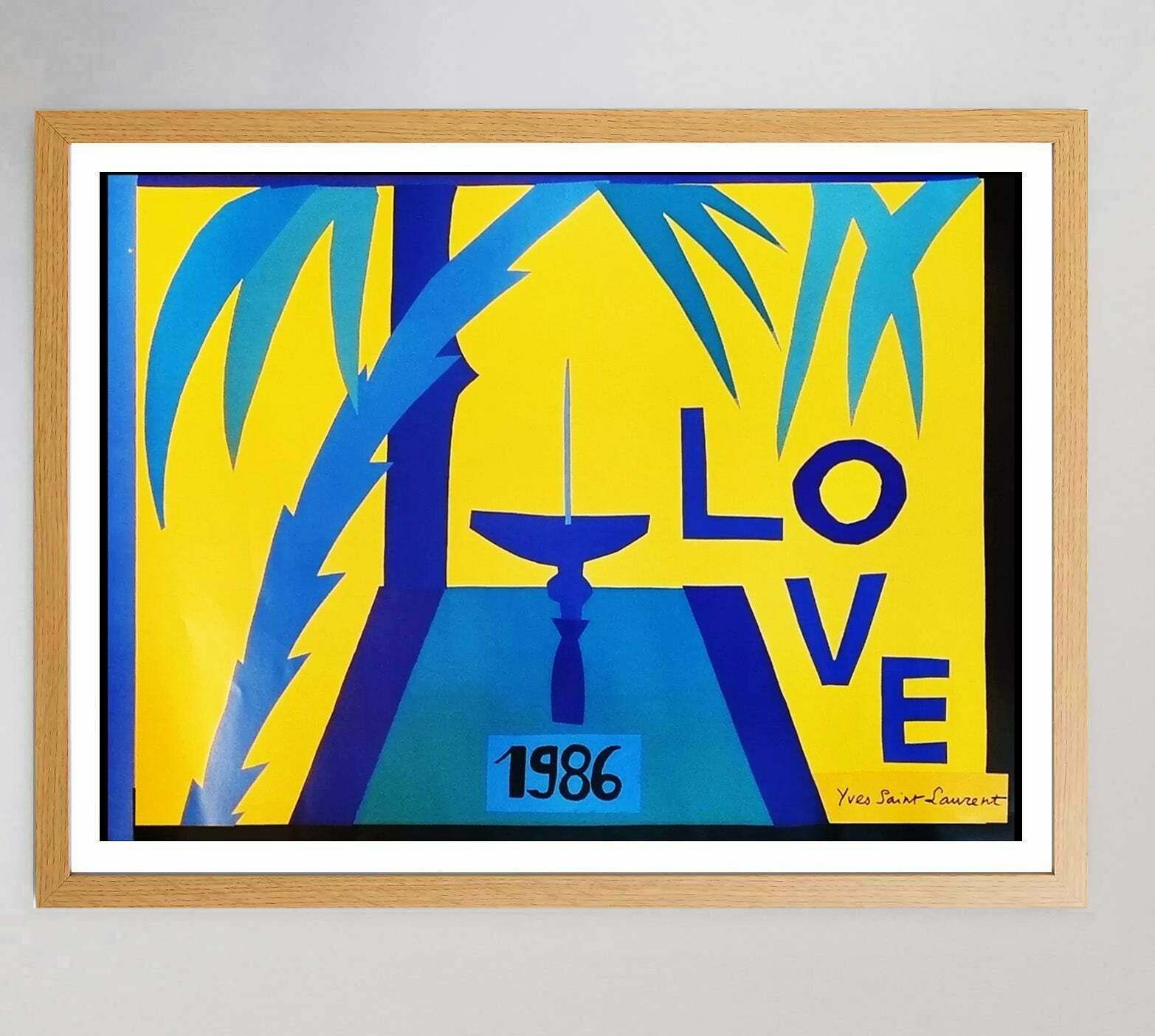 Yves Saint Laurent   Love 1986 Original Vintage Poster photo Art