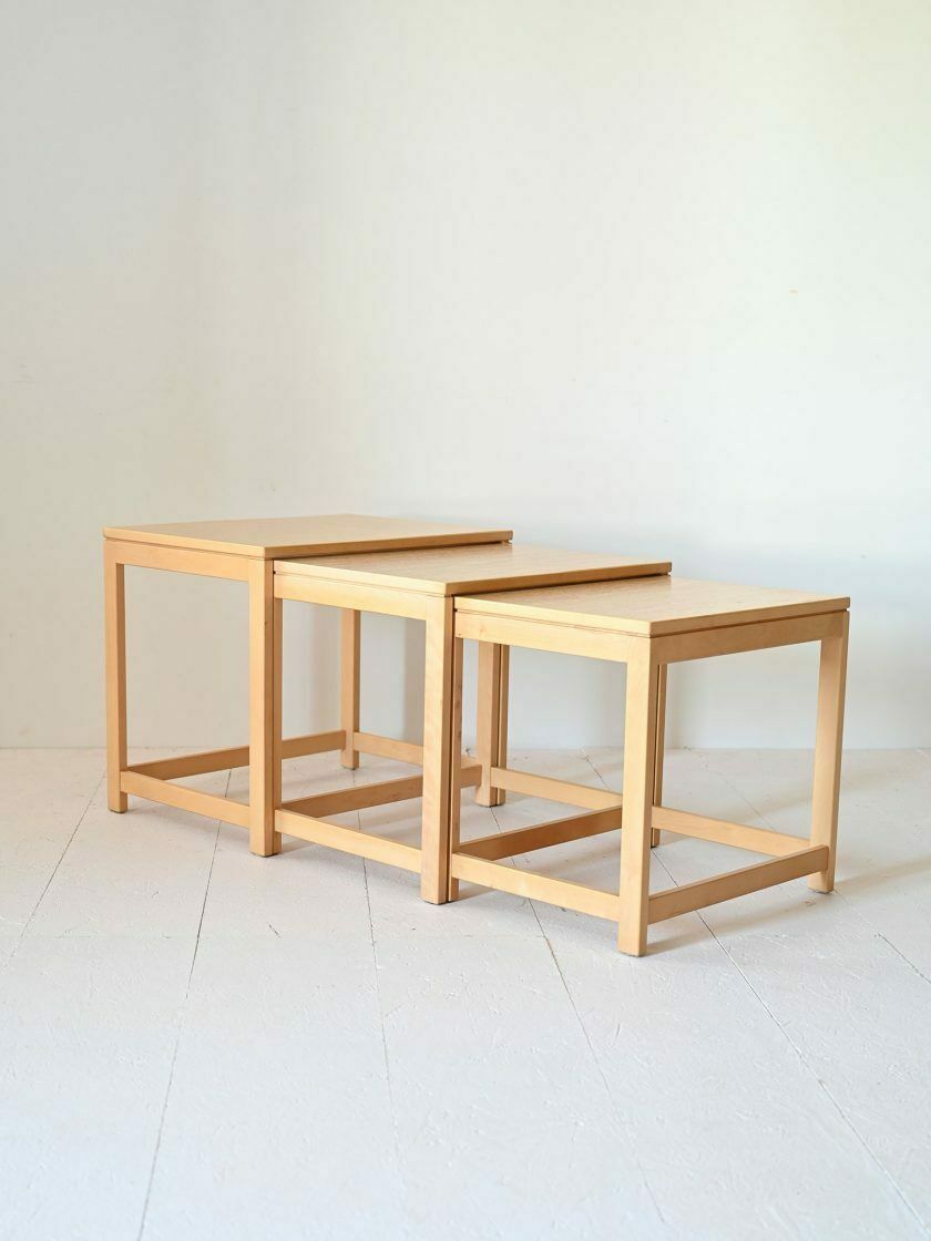Scandinavian Nesting Table Set photo for sale