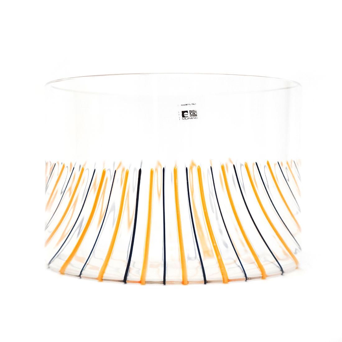 Home Decor Transparent Vase With Stripes By Rosanna Toso For Fratelli Toso, 1970s photo