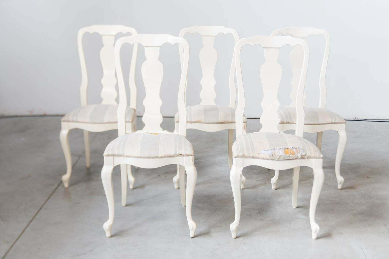 Extendable 1980s Mario Sabot Dining Table With 5 Lacquered White Chairs photo vintage
