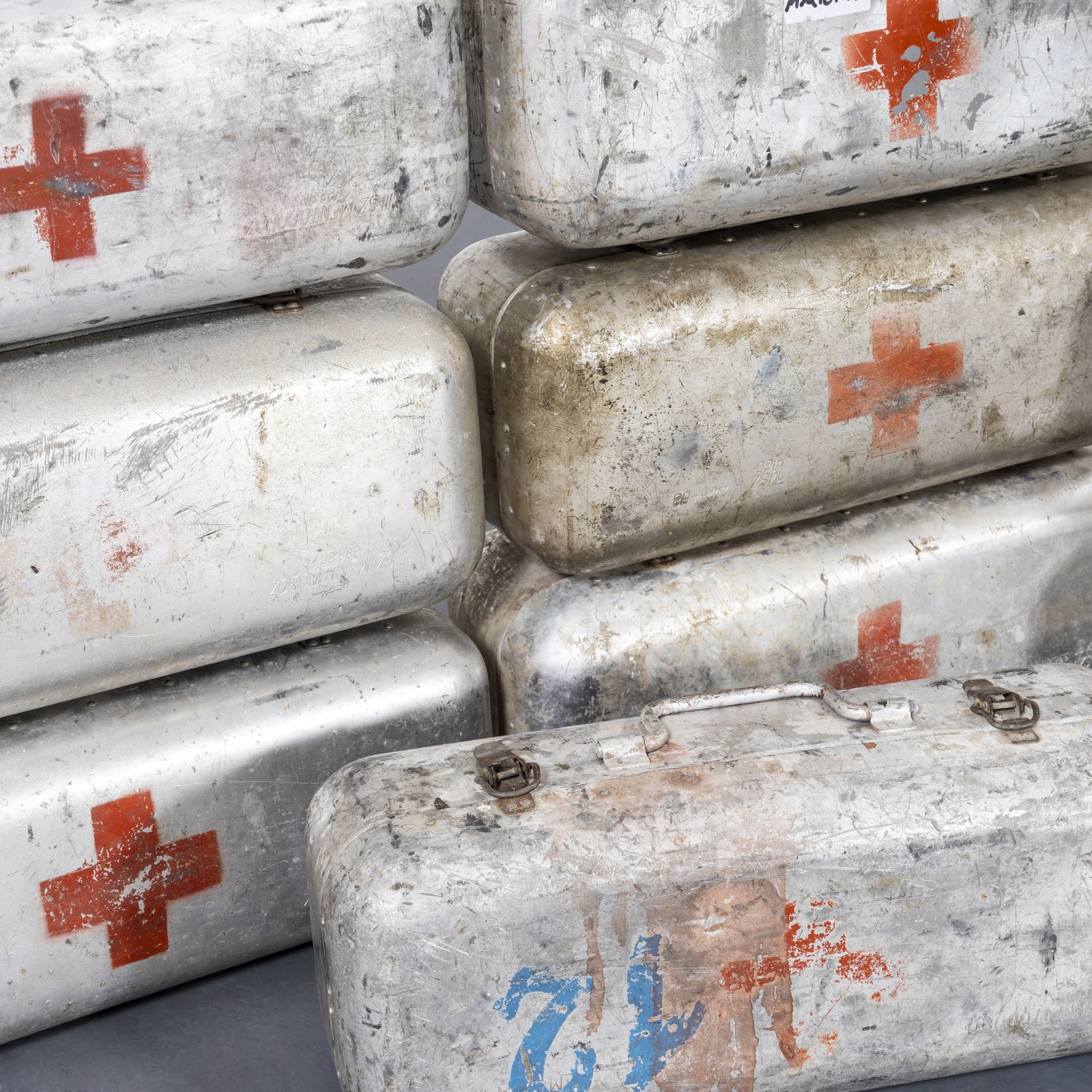 1960’s Original Hungarian Army First Aid Boxes – Long Shape photo furniture