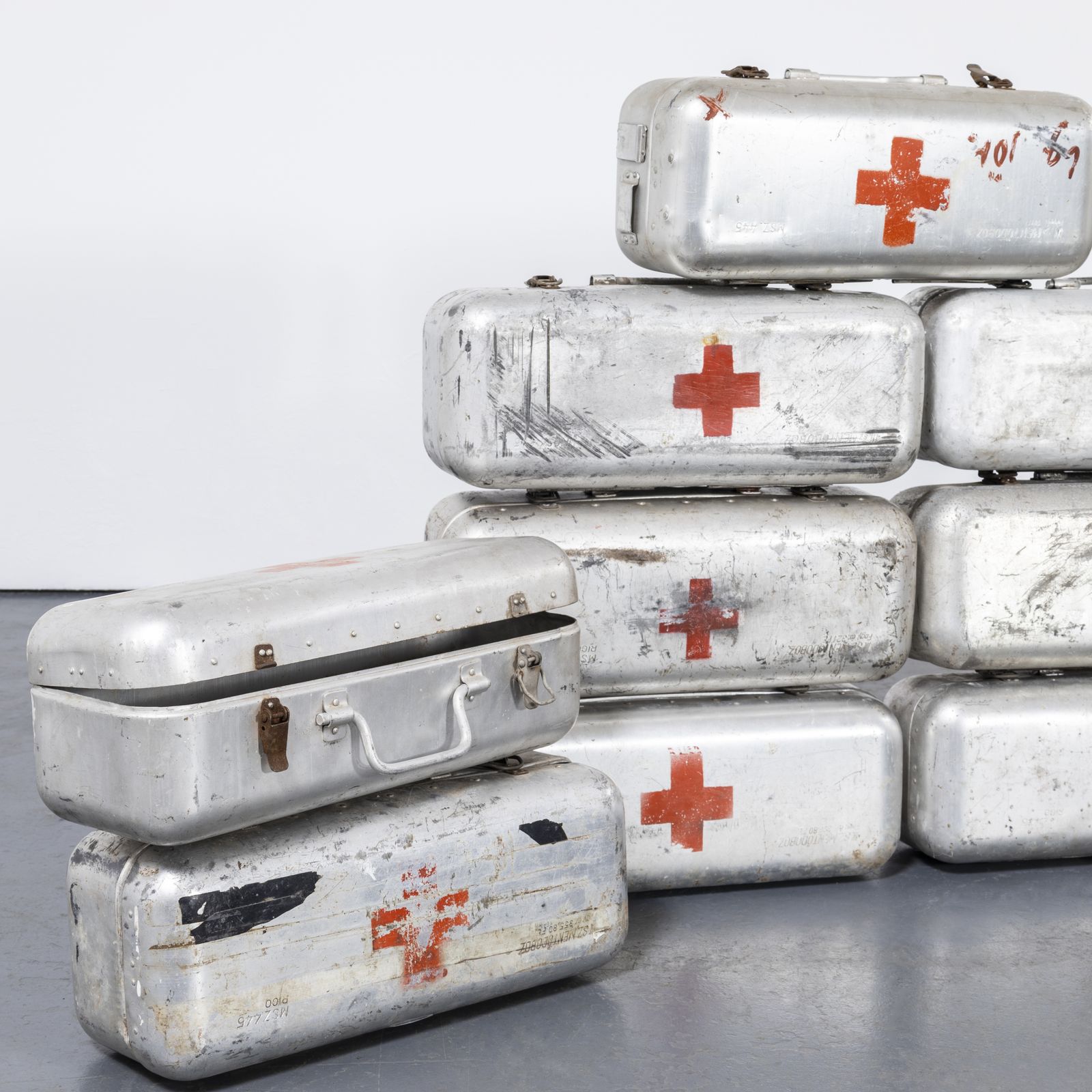1960’s Original Hungarian Army First Aid Boxes – Long Shape photo for sale