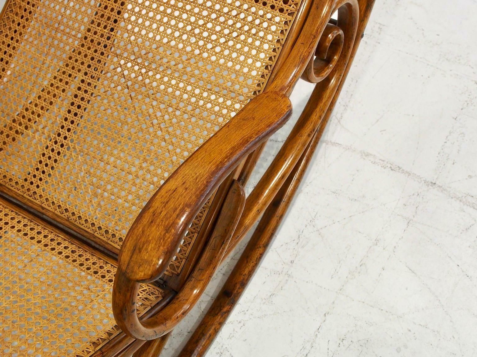 Thonet Bentwood And Rattan Rocking Chaise Model 7500 photo Furniture