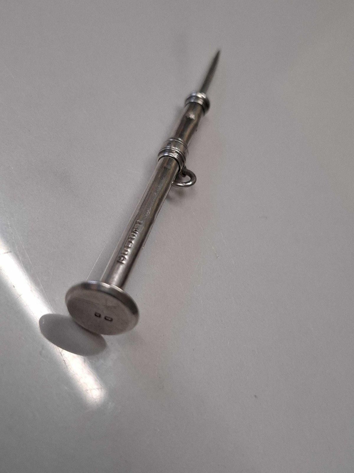 Antique Birmingham Silver 1901 Fob Pipe Tamer