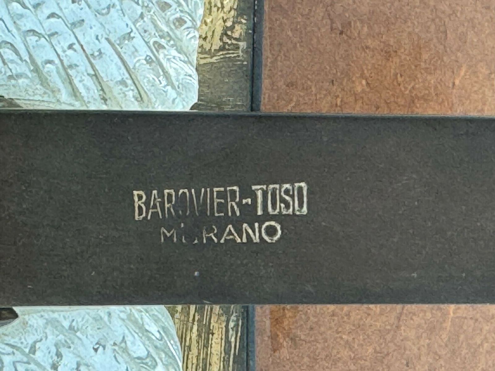 An Orignal 1940s Murano Glass And Brass Picture Frame By Barovier And Toso photo buy
