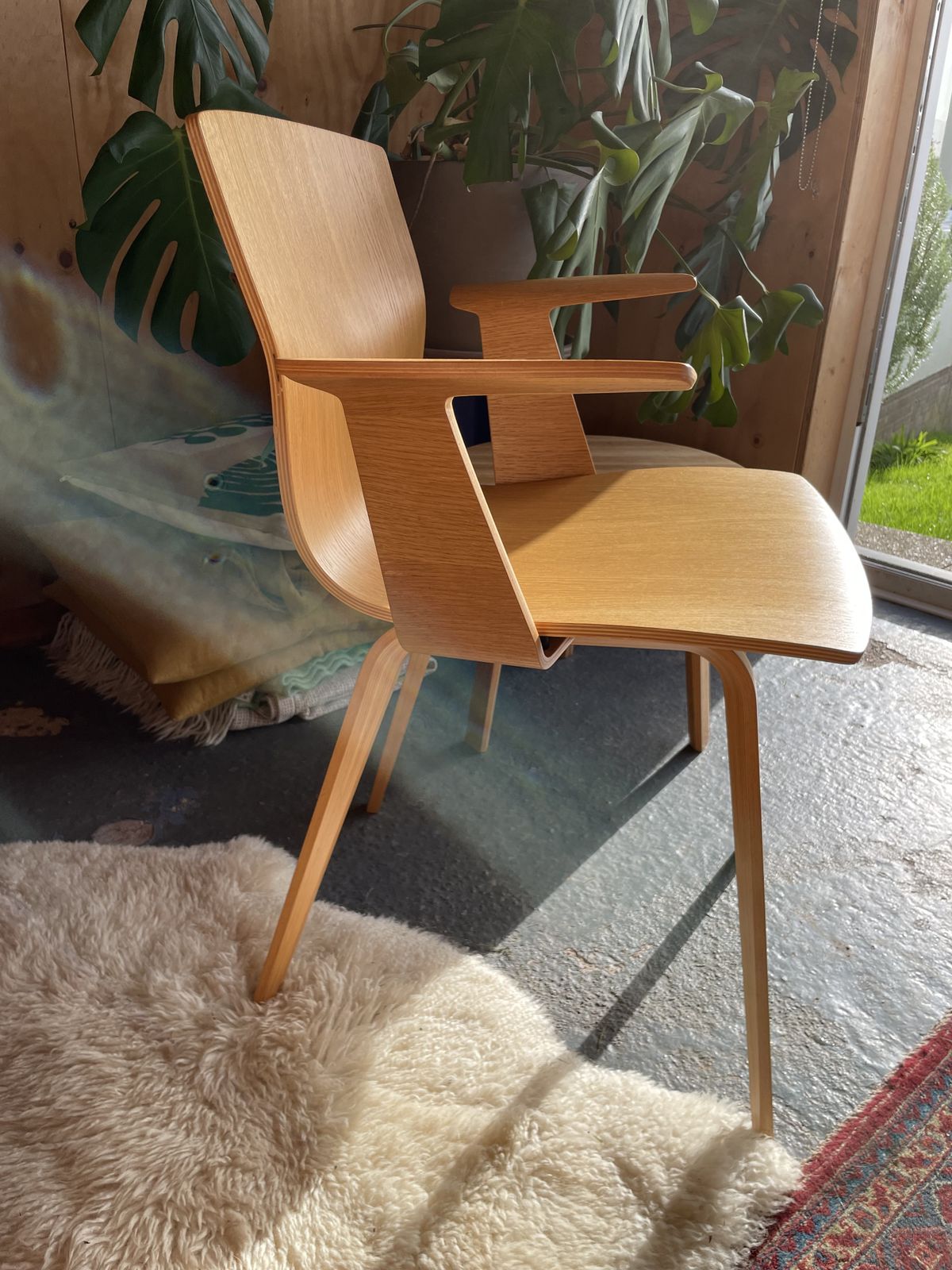 The Butterfly Armchair In Oak, Made In Denmark, Designed By Niels Gammelgaard photo for sale