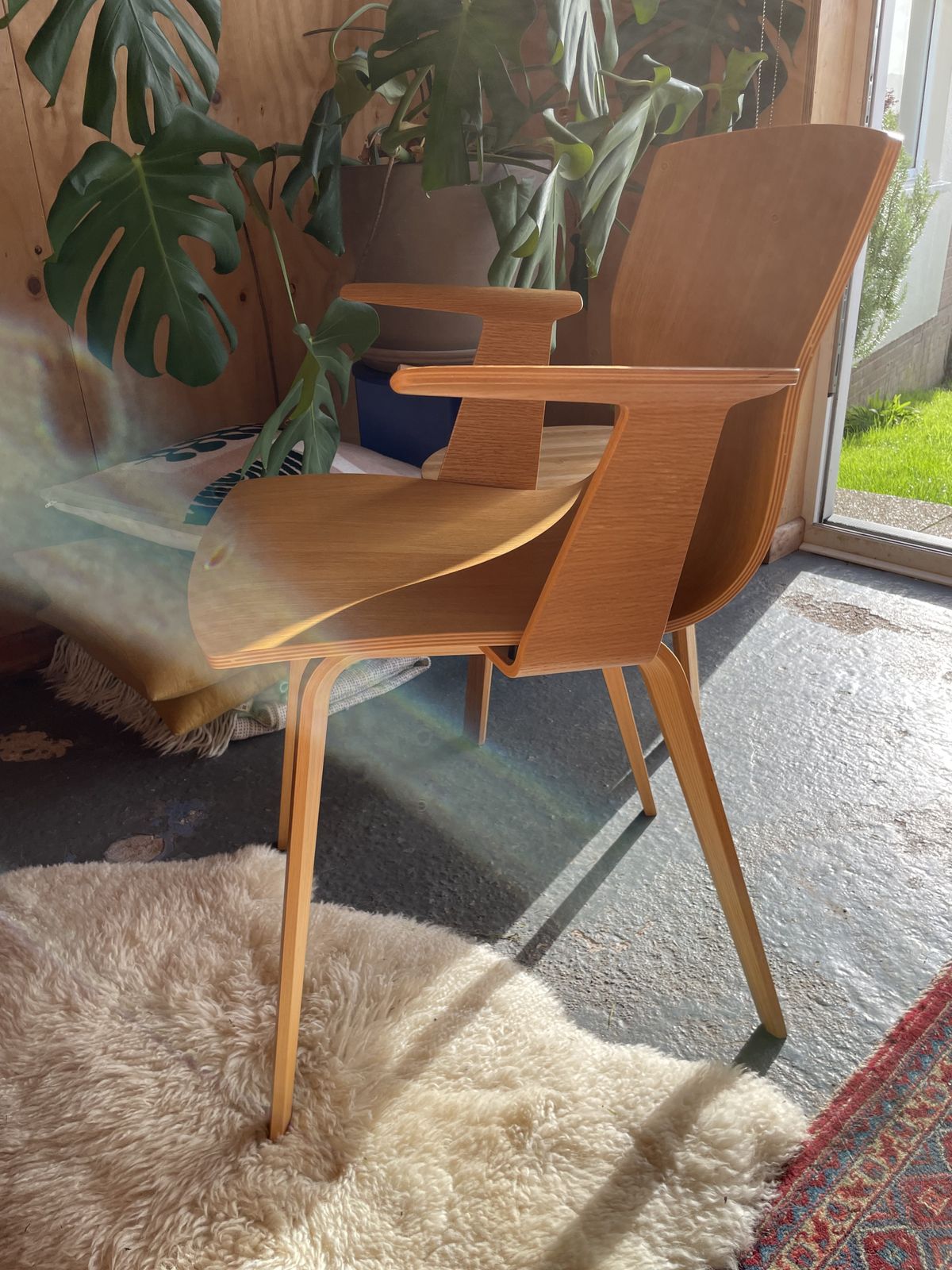 The Butterfly Armchair In Oak, Made In Denmark, Designed By Niels Gammelgaard photo Furniture