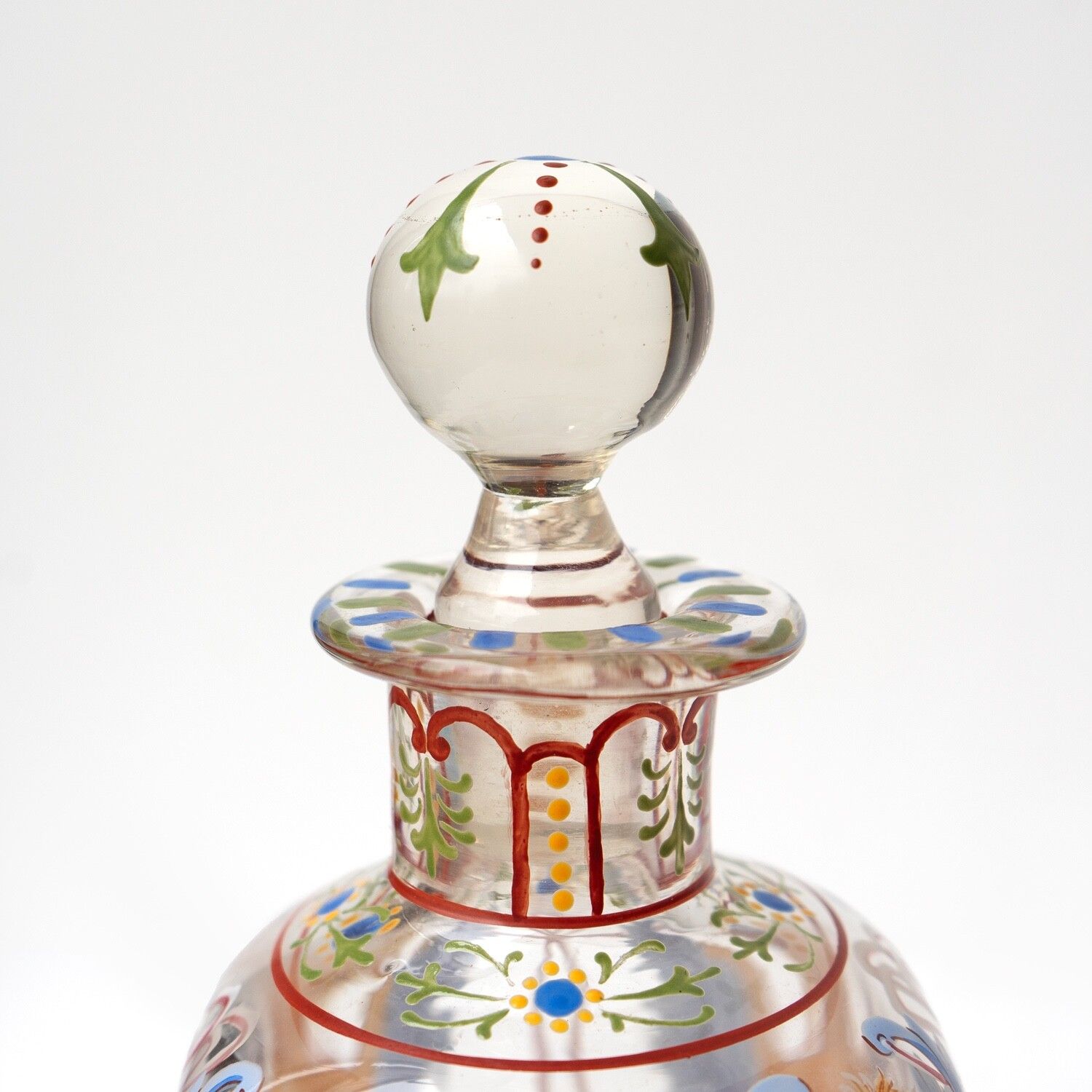 Antique Enamelled Glass Decanter And Glasses By J & L Lobmeyr, Vienna, Late 19th photo buy