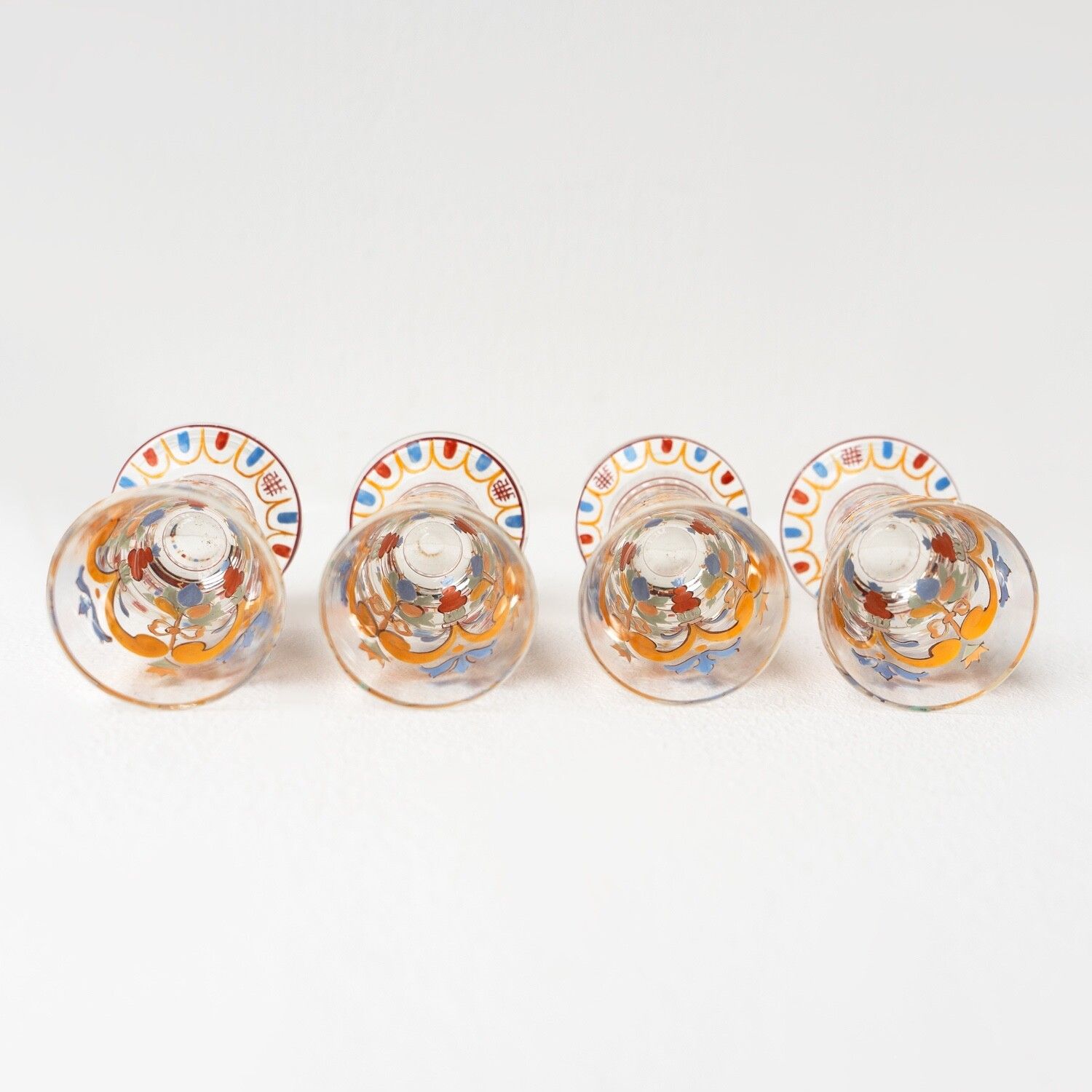 photo vintage Antique Enamelled Glass Decanter And Glasses By J & L Lobmeyr, Vienna, Late 19th